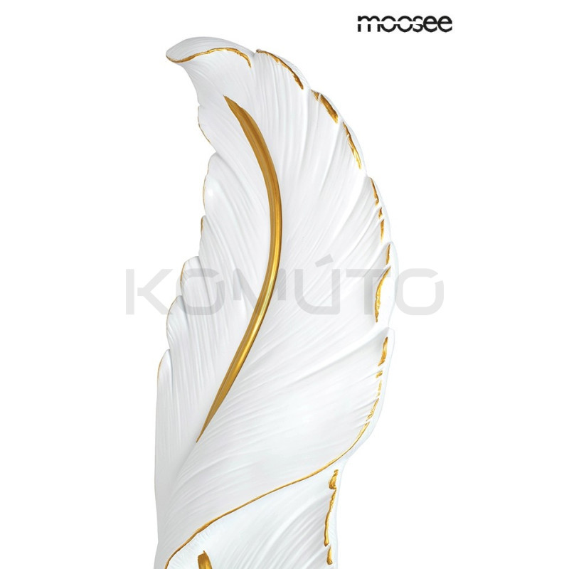 Kinkiet Ikar 60 piórko biało złoty nowoczesny