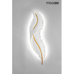 Kinkiet Ikar 60 piórko biało złoty nowoczesny