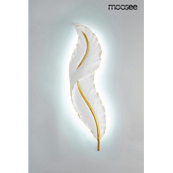 Kinkiet Ikar 60 piórko biało złoty nowoczesny