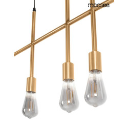 Lampa wisząca pozioma RIVA 5 złota nad wyspę Lampa wisząca pozioma RIVA 5 złota nad wyspę