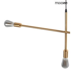 Lampa wisząca pozioma RIVA 5 złota nad wyspę Lampa wisząca pozioma RIVA 5 złota nad wyspę