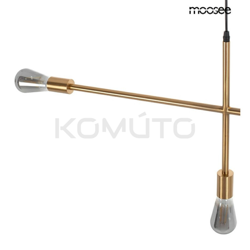 Lampa wisząca pozioma RIVA 5 złota nad wyspę Lampa wisząca pozioma RIVA 5 złota nad wyspę