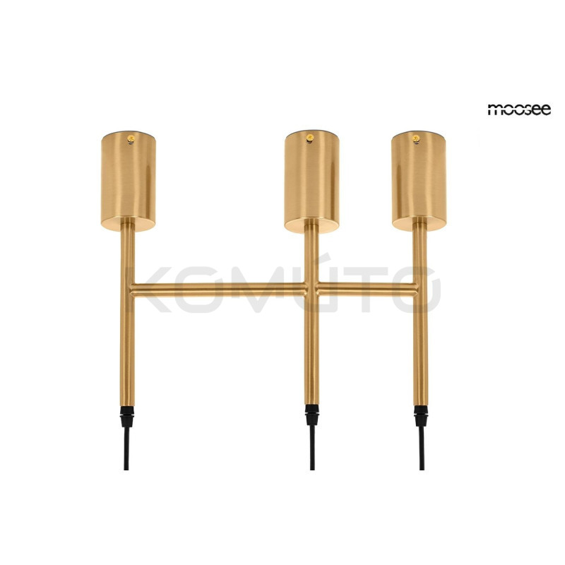 Lampa wisząca pozioma RIVA 5 złota nad wyspę Lampa wisząca pozioma RIVA 5 złota nad wyspę