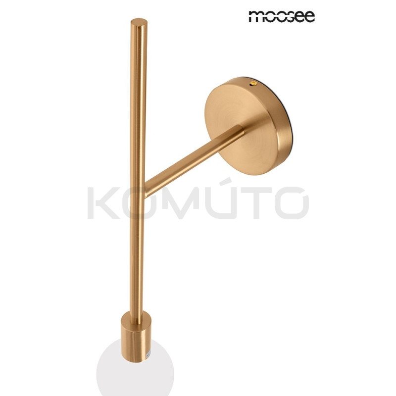 Kinkiet RIVA złoty nowoczesny, prosta forma