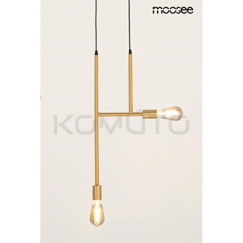 Lampa wisząca RIVA 2 złota nowoczesna prosta forma