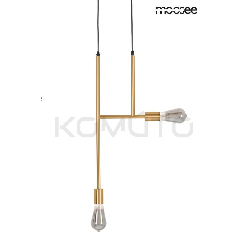 Lampa wisząca RIVA 2 złota nowoczesna prosta forma