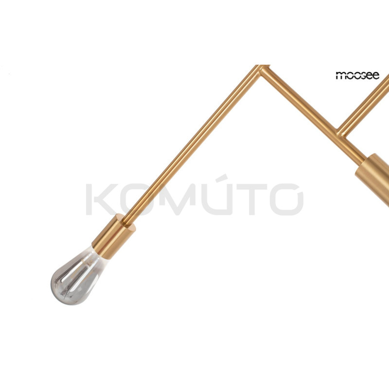 Lampa wisząca RIVA 2 złota nowoczesna prosta forma