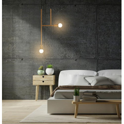 Lampa wisząca RIVA 2 złota nowoczesna prosta forma