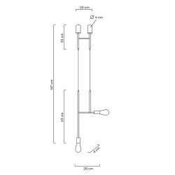 Lampa wisząca RIVA 2 złota nowoczesna prosta forma