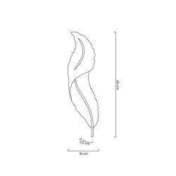 Kinkiet Ikar 60 piórko biało złoty nowoczesny