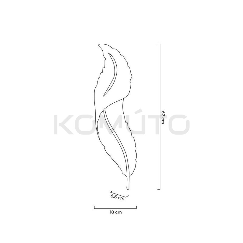 Kinkiet Ikar 60 piórko biało złoty nowoczesny