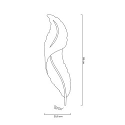 Kinkiet Ikar 80 pióro biało złote do salonu