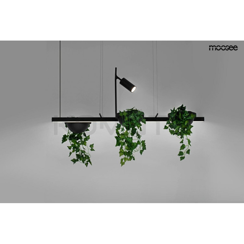 Lampa wisząca Plant Line lampa pozioma z trzema doniczkami  Lampa wisząca Plant Line lampa pozioma z trzema doniczkami