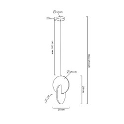 Lampa wisząca glamour DISCO złote srebrne koła Lampa wisząca glamour DISCO złote srebrne koła