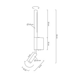 Kinkiet nowoczesny regulowany PERISCOPE czarny Kinkiet nowoczesny regulowany PERISCOPE czarny