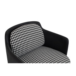 Fotel VENICE BLACK – Elegancja i Styl w Biało-Czarnej Pepitce Fotel VENICE BLACK – Elegancja i Styl w Biało-Czarnej Pepitce