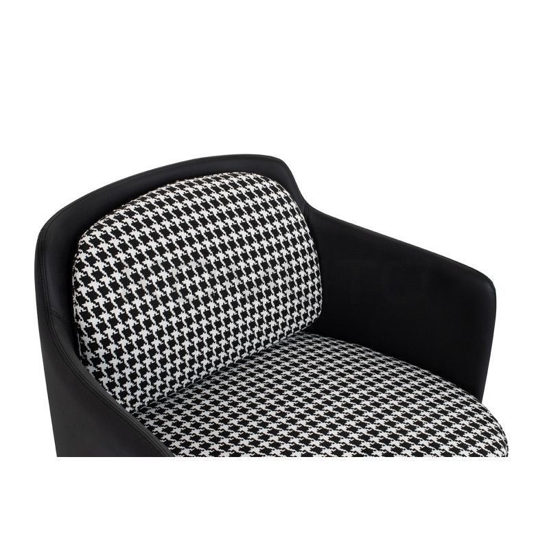 Fotel VENICE BLACK – Elegancja i Styl w Biało-Czarnej Pepitce Fotel VENICE BLACK – Elegancja i Styl w Biało-Czarnej Pepitce