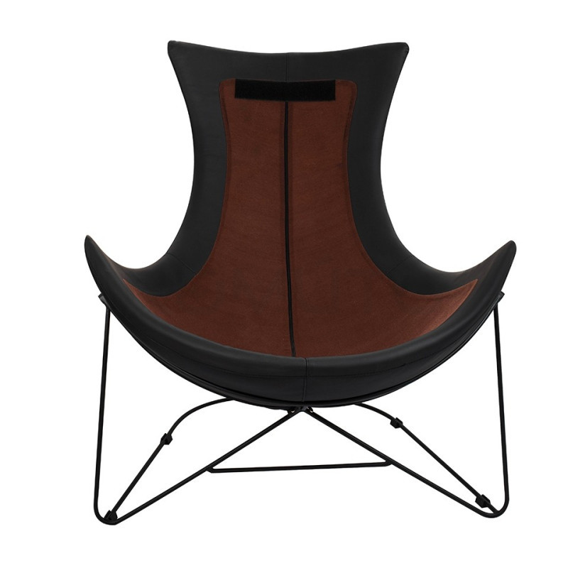 Fotel nowoczesny Otilia Stand czarny Velvet Welur Plusz