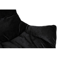 Fotel nowoczesny Otilia Stand czarny Velvet Welur Plusz