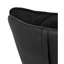 Fotel nowoczesny Otilia Stand czarny Velvet Welur Plusz