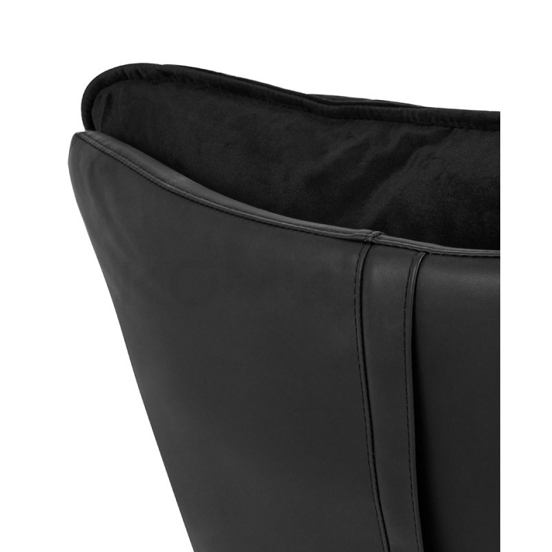 Fotel nowoczesny Otilia Stand czarny Velvet Welur Plusz