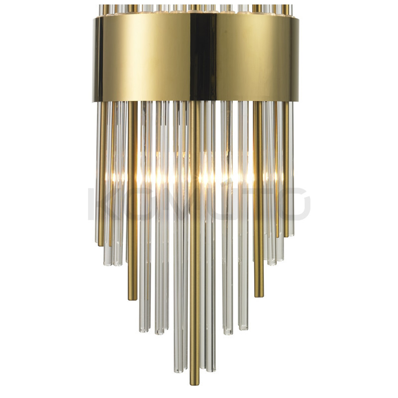 Kinkiet glamour DRACO 60 złoty kryształowe pałeczki Kinkiet glamour DRACO 60 złoty kryształowe pałeczki