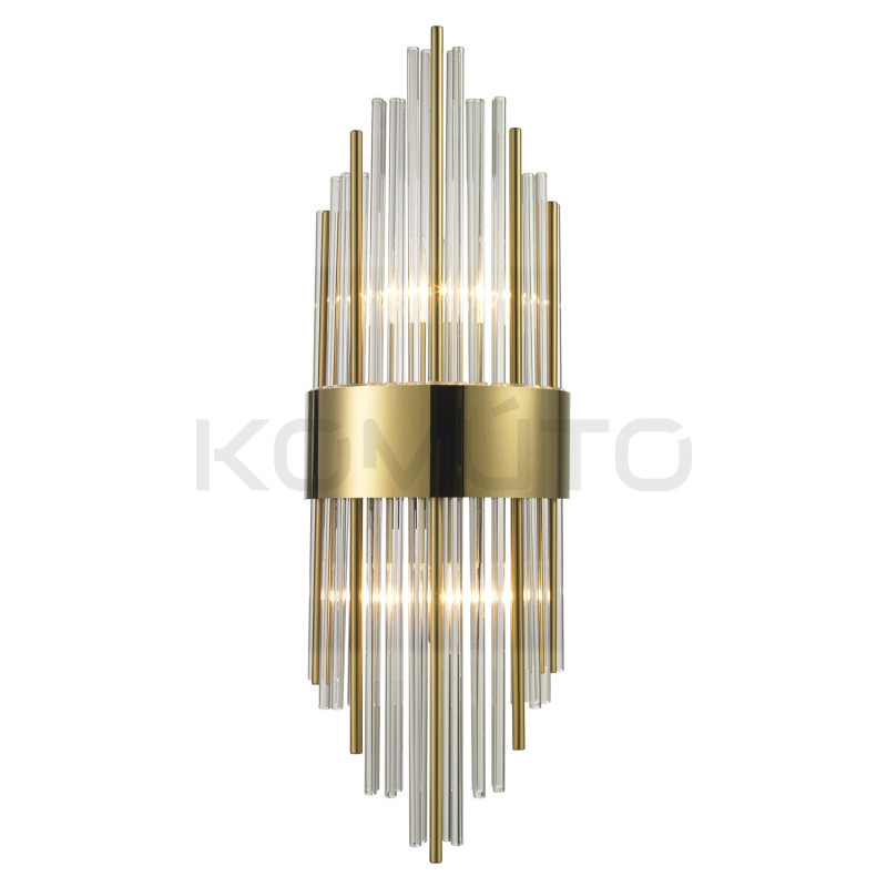 Kinkiet glamour DRACO 60 złoty kryształowe pałeczki Kinkiet glamour DRACO 60 złoty kryształowe pałeczki