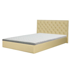 Łóżko Chesterfield 140x200 Classic z pojemnikiem Skóra 
