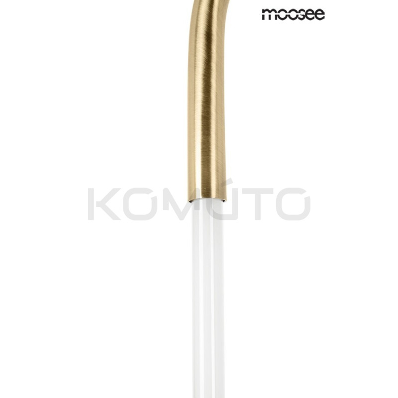 Lampa wisząca PUZO S Led o złotym wydłużonym kloszu