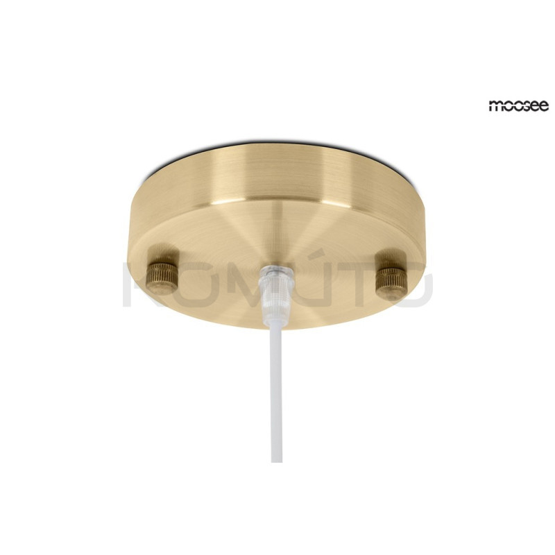 Lampa wisząca PUZO L złota wydłużony nowoczesny kształt LED Lampa wisząca PUZO L złota wydłużony nowoczesny kształt LED
