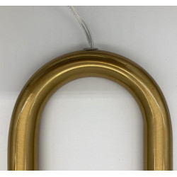 Lampa wisząca PUZO U-Shape 60 mosiądz wydłużony klosz