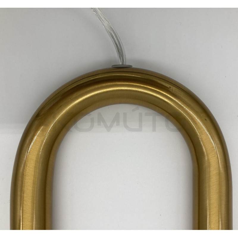 Lampa wisząca PUZO U-Shape 60 mosiądz wydłużony klosz