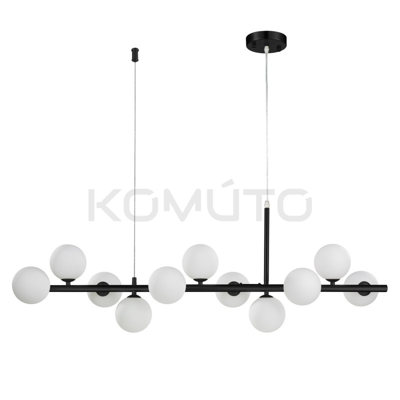 Nowoczesna LAMPA WISZĄCA pozioma MINI MOON CZARNA 100