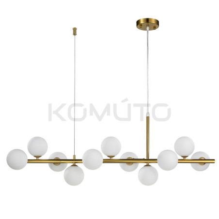 Złota LAMPA WISZĄCA pozioma MINI MOON złota 100 styl glamour