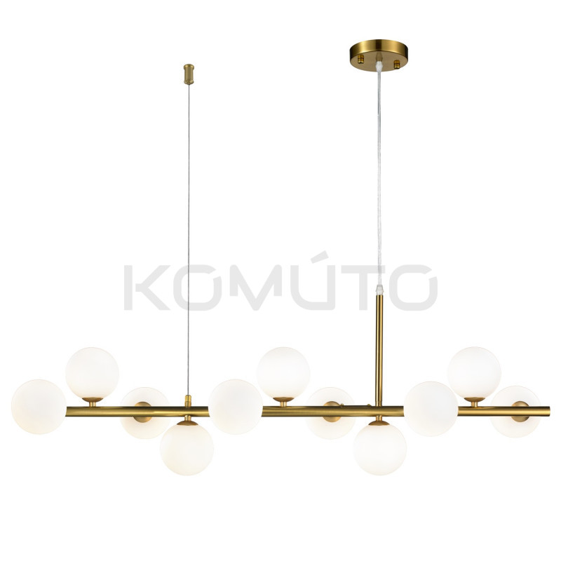 Złota LAMPA WISZĄCA pozioma MINI MOON złota 100 styl glamour Złota LAMPA WISZĄCA pozioma MINI MOON złota 100 styl glamour