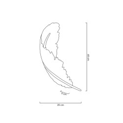 Kinkiet glamour Piórko biało złoty dekoracyjny artystyczny
