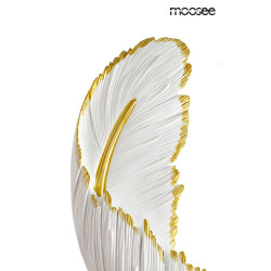 Kinkiet glamour Piórko biało złoty dekoracyjny artystyczny