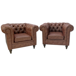 Pikowany Fotel Chesterfield Swan skóra naturalna Pikowany Fotel Chesterfield Swan skóra naturalna