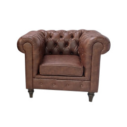 Pikowany Fotel Chesterfield Swan skóra naturalna Pikowany Fotel Chesterfield Swan skóra naturalna