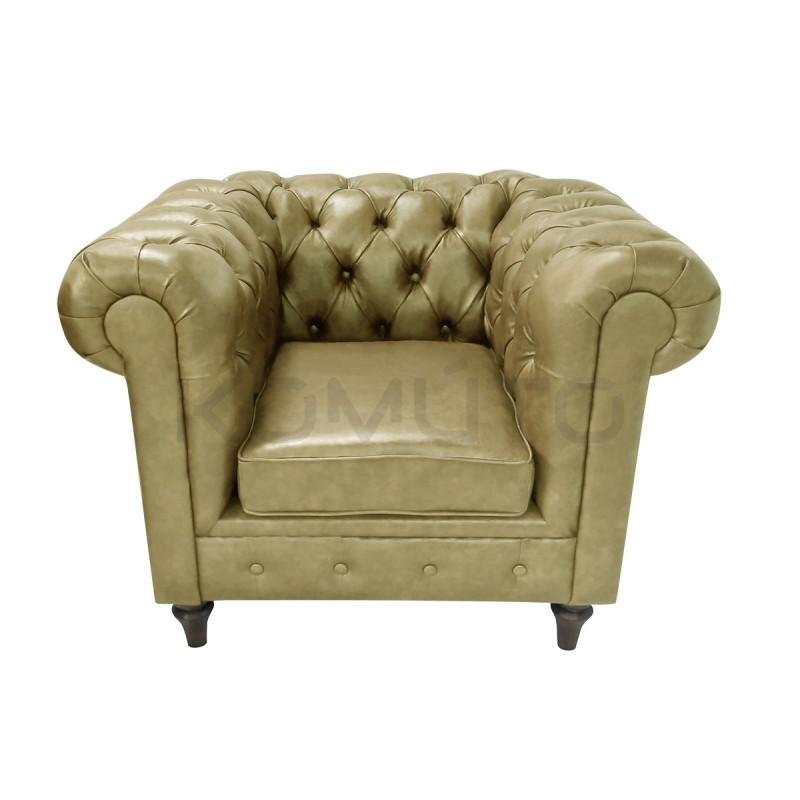 Pikowany Fotel Chesterfield Swan skóra naturalna Pikowany Fotel Chesterfield Swan skóra naturalna