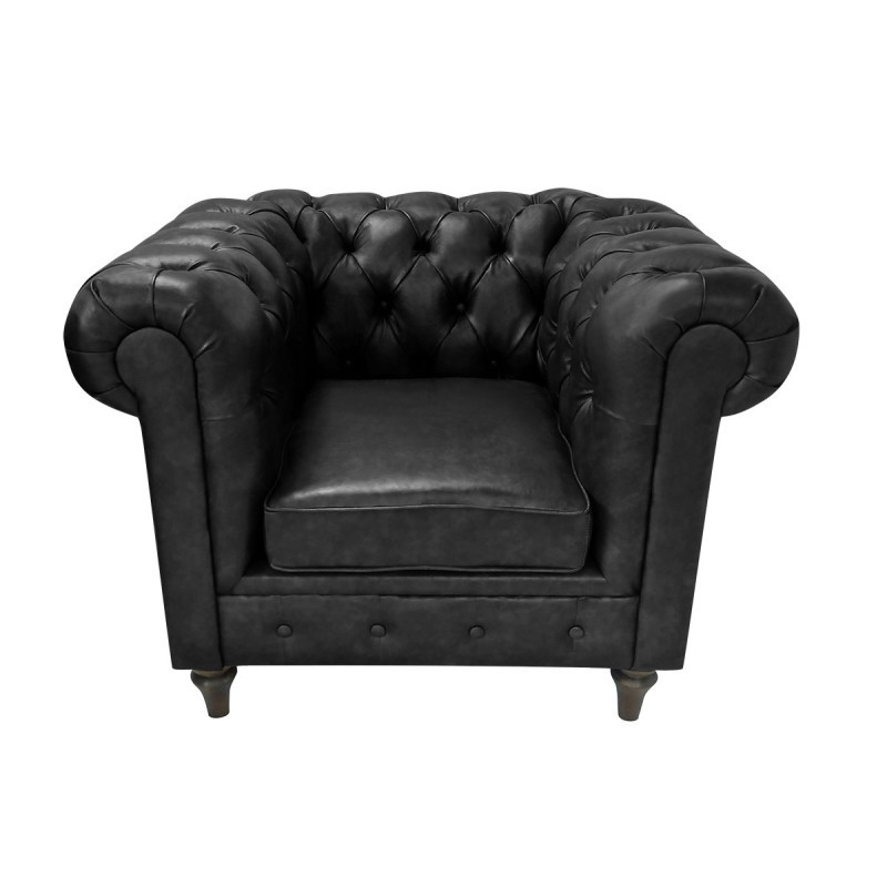 Pikowany Fotel Chesterfield Swan skóra naturalna Pikowany Fotel Chesterfield Swan skóra naturalna