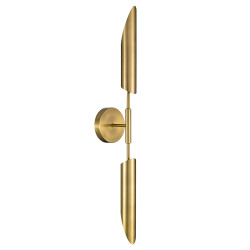 Kinkiet glamour MIKA-2 Locca złoty nowoczesny podwójny 