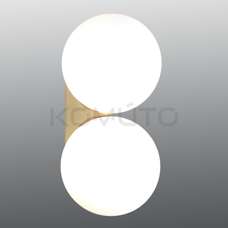 Kinkiet glamour DOT DOUBLE BOLL Twin dwie białe kule Kinkiet glamour DOT DOUBLE BOLL Twin dwie białe kule