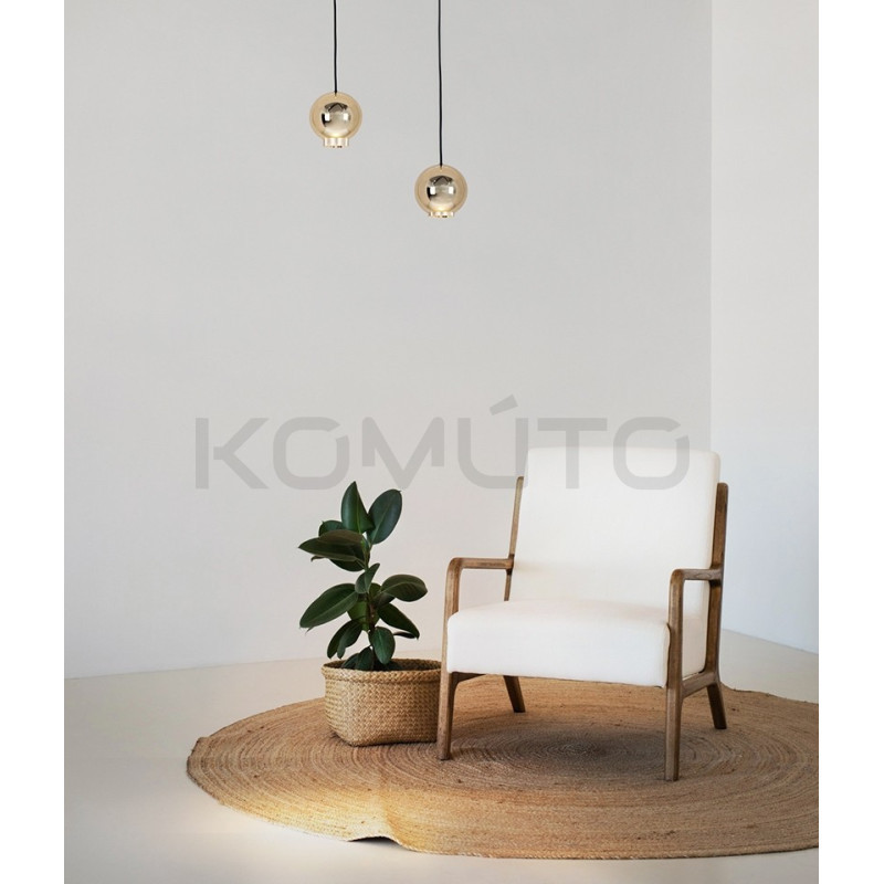 Lampa wisząca glamour OJO złota regulacja światła