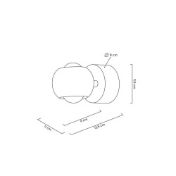 Kinkiet glamour Eos złoty światło dwustronne