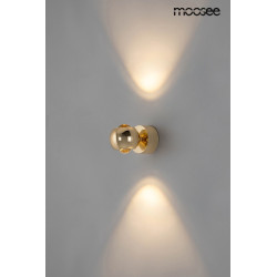 Kinkiet glamour Eos złoty światło dwustronne