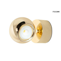 Kinkiet glamour Eos złoty światło dwustronne