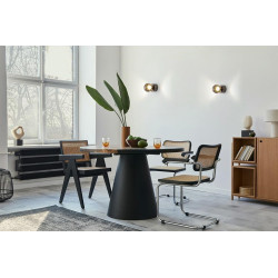 Kinkiet EOS czarny chrom regulacja kierunku światła nowoczesny