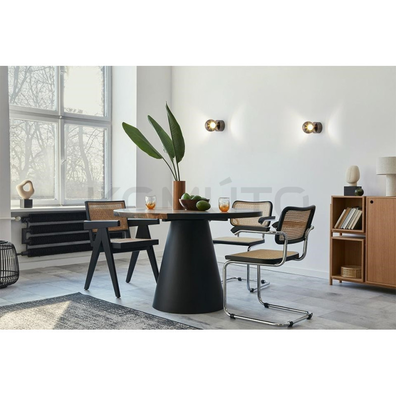 Kinkiet EOS czarny chrom regulacja kierunku światła nowoczesny