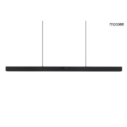 Lampa wisząca pozioma Liner czarna nad wyspę nad stół